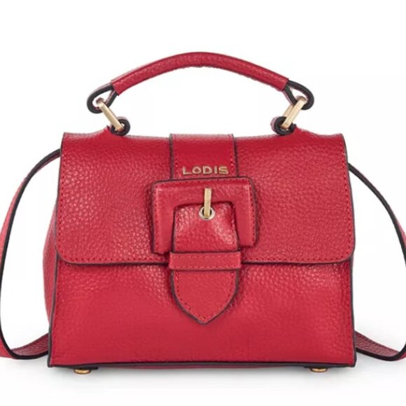 NWT! Women's Lodis "Addison" Red Designer Leather Mini Purse - Picture 16 of 16